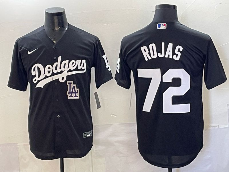 Men 2026 Nike Los Angeles Dodgers #72 Rojas Black Game MLB Jersey 01->los angeles dodgers->MLB Jersey